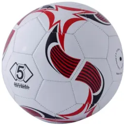 Striker Soccer Ball White-Red Angle